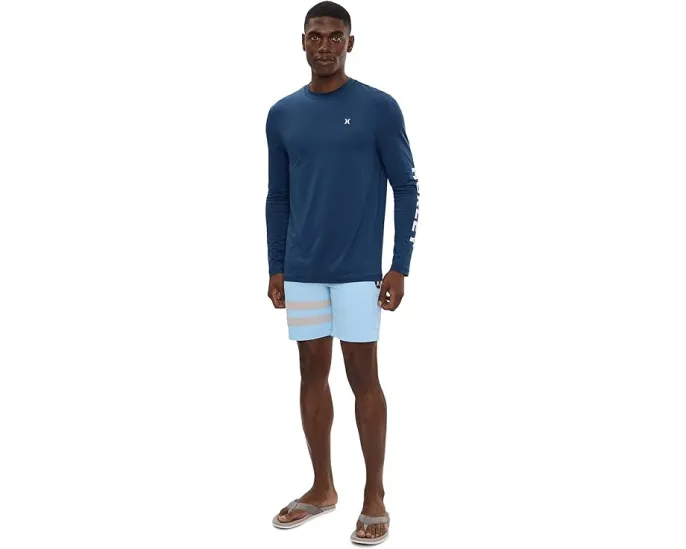 Hurley Плавки Block Party 18 дюймов (46 см) в полоску с DWR покрытием