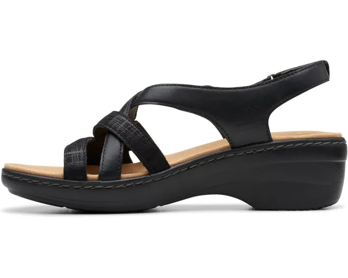 Босоножки Clarks Merliah Bonita на танкетке с кожаным верхом