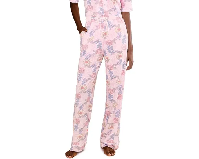 Пижамный комплект Karen Neuburger с рукавом три четверти и отложным воротником