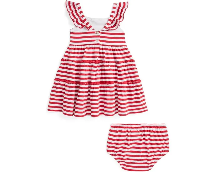Платье и шорты-блумеры для младенцев из джерси в полоску Polo Ralph Lauren Kids