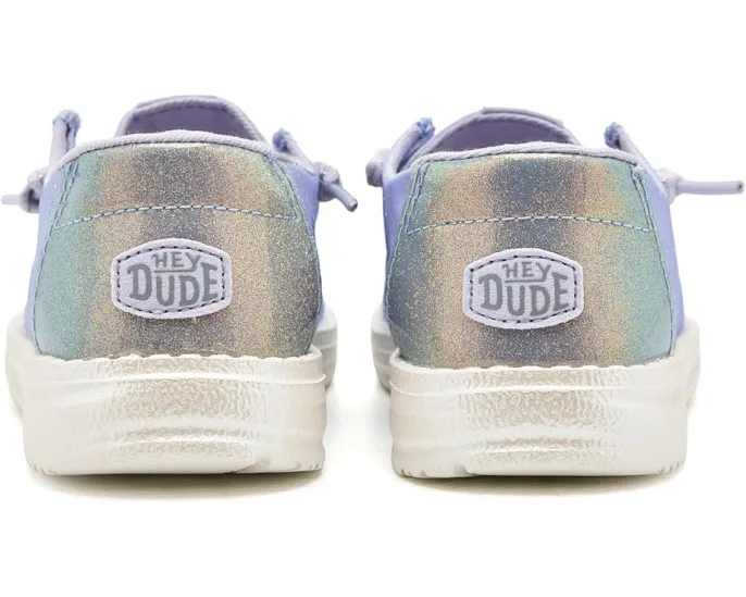 Детские лоферы Hey Dude Kids Wendy Print с округлым носком и технологией Flex & Fold