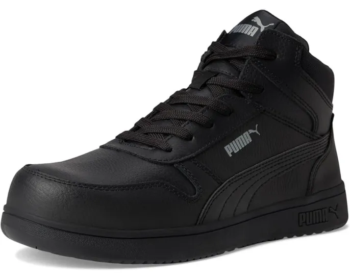 Рабочие кроссовки Puma Frontcourt Leather Mid с композитным мыском