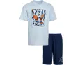 Adidas набор из футболки и шорт Essential Cotton Graphic Tee Shorts
