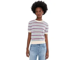 Свитер Lilla P Novelty Stripe с волнистыми полосками из мягкой смеси хлопка и Modal