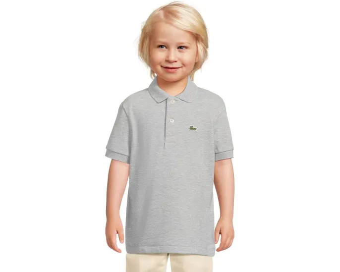 Детское поло Lacoste Kids Petit Pique из хлопкового пике с вышитым крокодилом