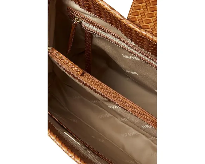 Brahmin Сумка-ведро Fiora с регулируемыми ручками и фирменным принтом