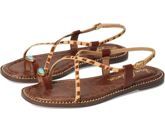 Сандалии Sam Edelman Tenly с ремешками и кольцом на палец на низком каблуке