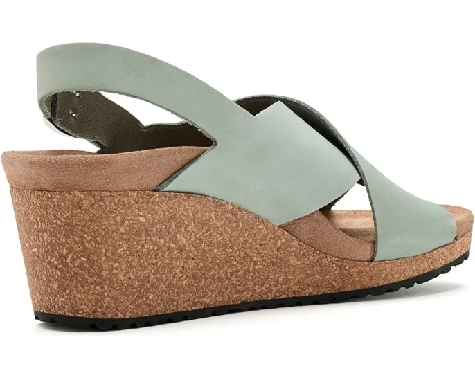 Биркенштоки Samira Wedge на платформе из нубука с регулируемым ремешком на щиколотке