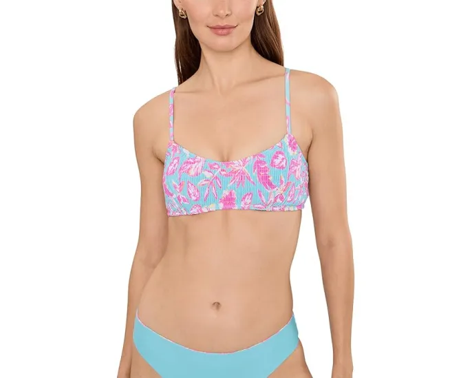 Бикини топ Tropical Glow из переработанного материала с регулируемыми бретелями