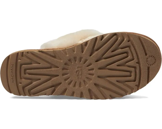 Домашние тапочки UGG Cozy Knit из шерсти и овчины с резиновыми вставками