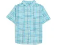 Детская рубашка Vineyard Vines Bungalow Plaid из хлопка с коротким рукавом
