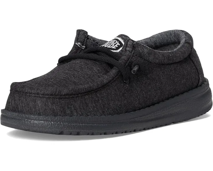 Детские слипоны Hey Dude Kids Wally Stretch Jersey с технологией Flex & Fold