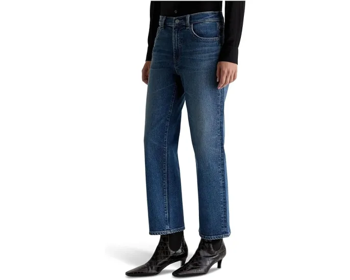Прямые джинсы Brinley среднего подъема с органическим хлопком от AG Jeans