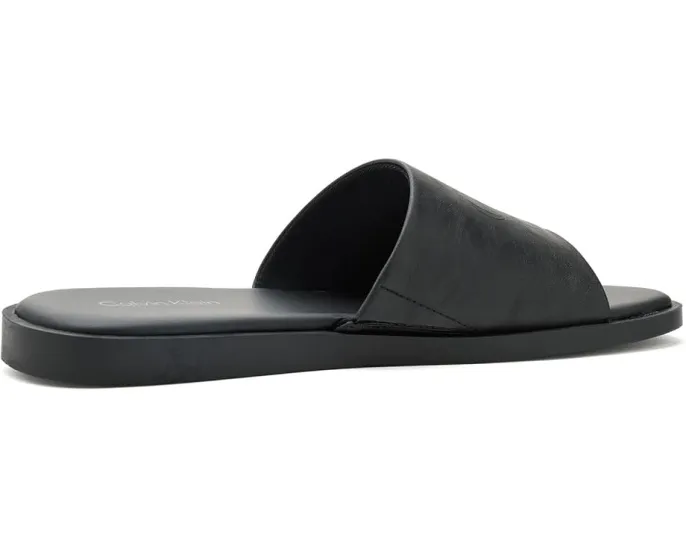 Сланцы Calvin Klein Edenn с логотипом CK и круглым открытым носком