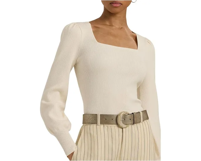 Lauren Ralph Lauren свитер с пышными рукавами и рубчиком