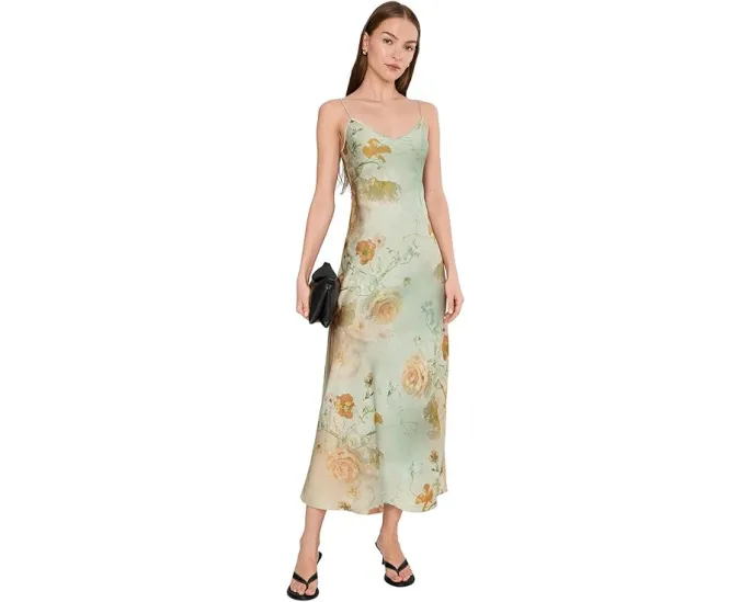 Платье AllSaints Bryony с запахом и длиной до щиколотки