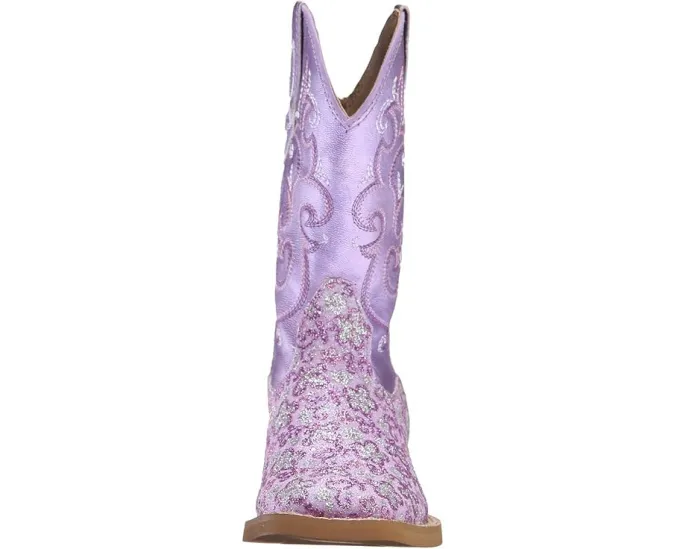 Детские сапоги Roper Kids Lavender с квадратным носком и цветочным принтом