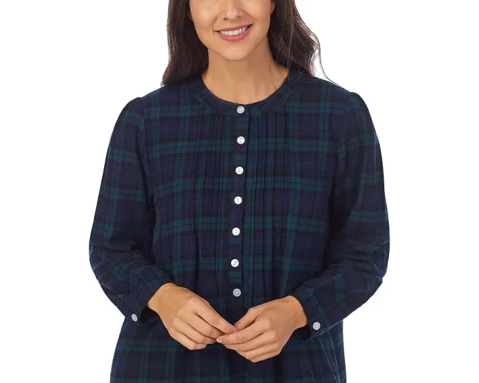 Ночная сорочка Lanz of Salzburg 127 см с защипами и планкой на пуговицах