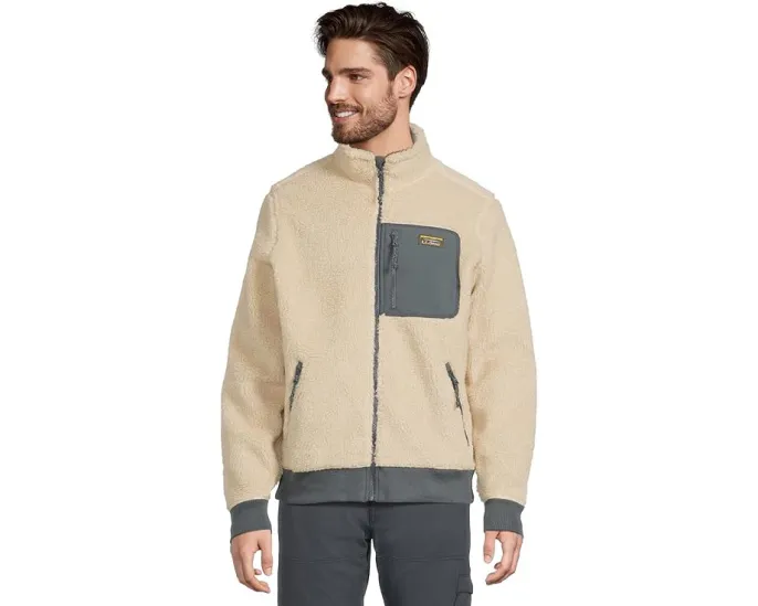 Куртка Bean's Sherpa Fleece с воротником стойкой и подкладкой из полиэстера L.L.Bean