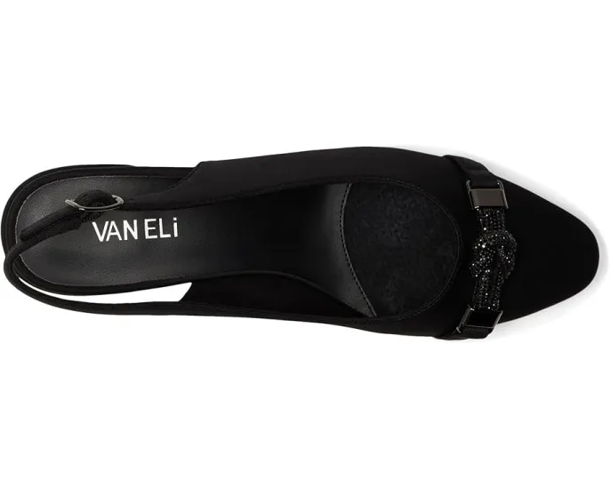 Туфли Vaneli Aldora на каблуке с ремешком и декором из камней