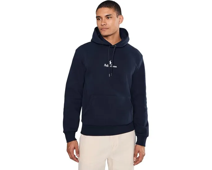 Толстовка Polo Ralph Lauren Logo Double-Knit Hoodie с логотипами и молнией