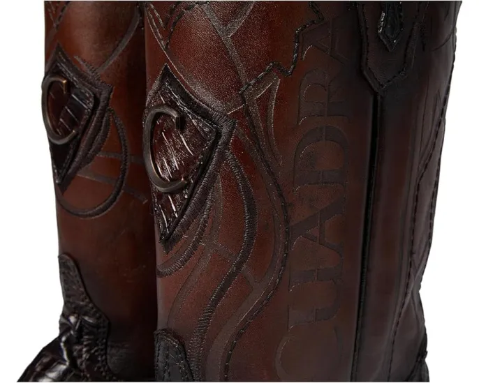 Cuadra высокие ботинки CU456 с тиснением под крокодила и квадратным носком