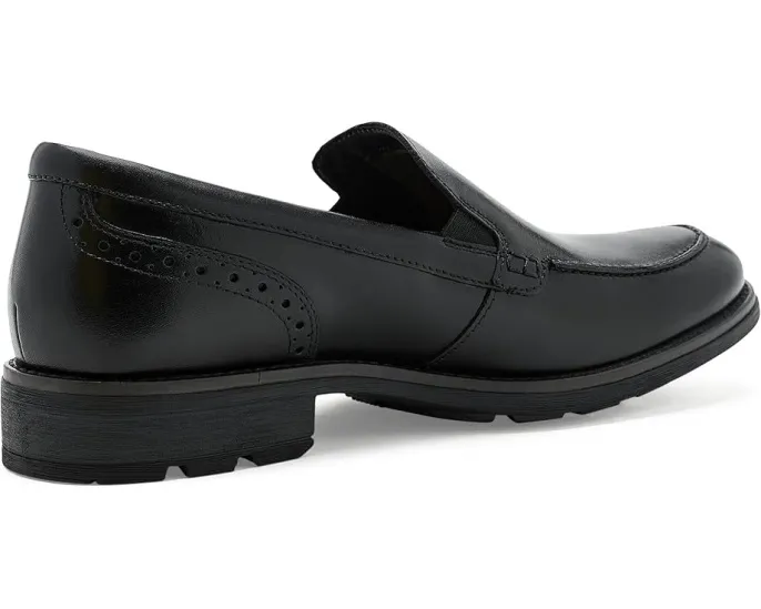 Clarks Emmet Step туфли на каждый день из черной гладкой кожи