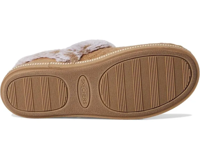 Тапочки SKECHERS Cozy Campfire Frosty Promise с веганским стеганым верхом из искусственного меха
