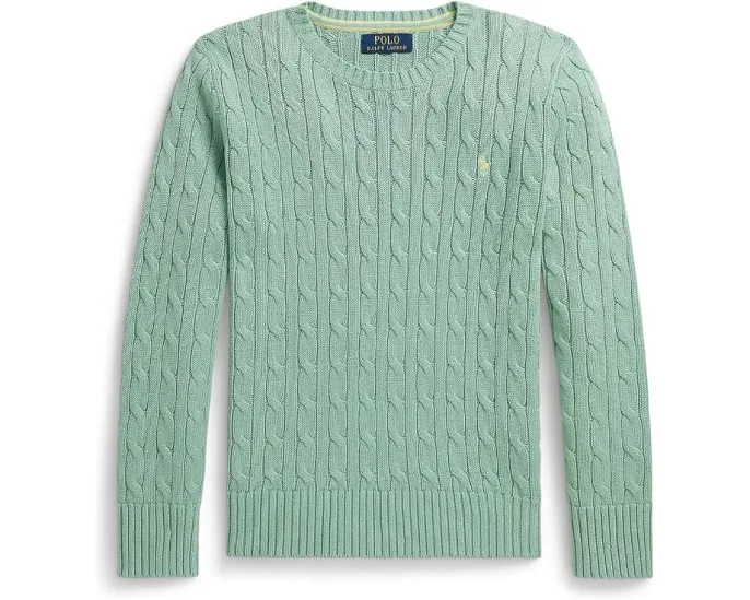 Свитер с косой из хлопка Polo Ralph Lauren Kids для детей