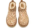 Угги UGG Classic Ultra Mini Plains с принтом леопарда и низким голенищем