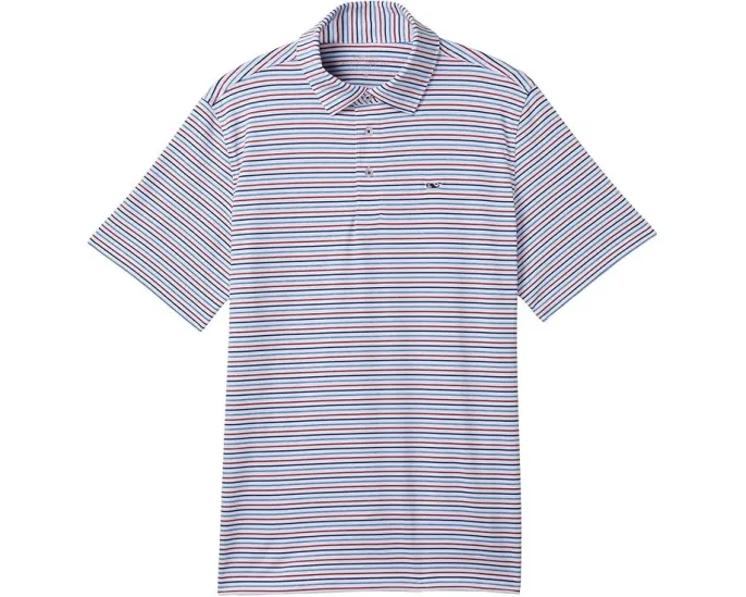Поло Vineyard Vines Kids Multi Stripe Sankaty из эластичной ткани с мультиполосой