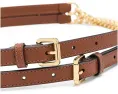Lauren Ralph Lauren ремень Stacked Chain из кожи с цепочкой