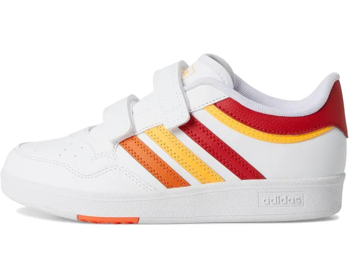 Детские кроссовки Hoops 4.0 от adidas с низким силуэтом и застежками на липучках