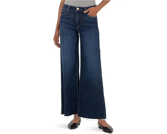 Джинсы Meg High-Rise Fab Ab Wide Leg Raw Hem от KUT from the Kloth