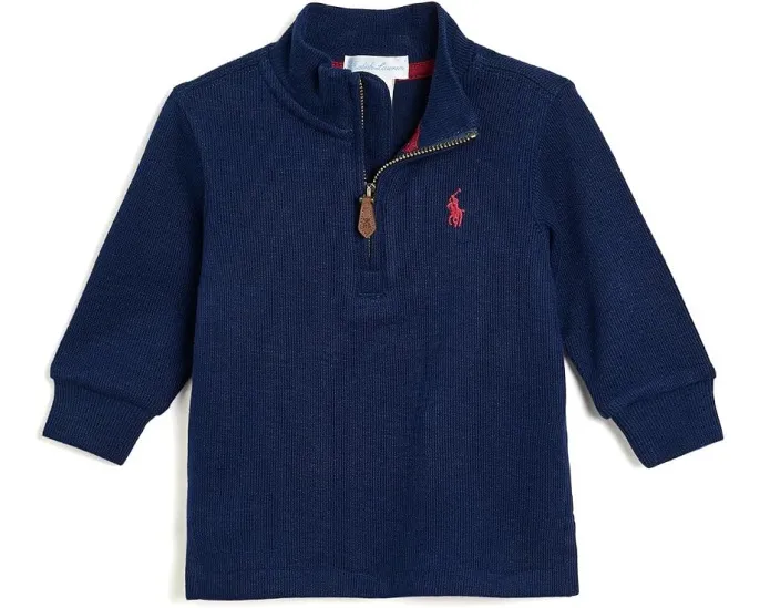 Polo Ralph Lauren водолазка Estate-Rib 3/4 с молнией для малышей