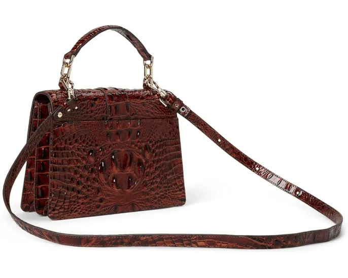 Сумка кроссбоди Brahmin Melbourne Small Hallie из кожи с откидным клапаном
