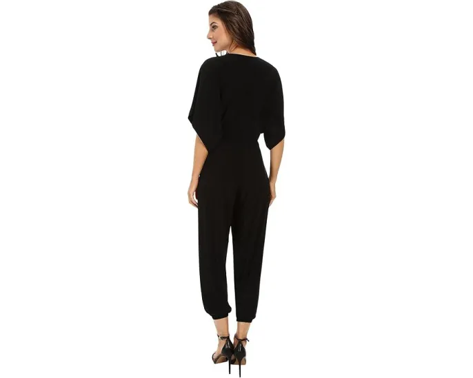 Norma Kamali Спортивный комбинезон Rectangle Jog с V-образным вырезом и короткими рукавами