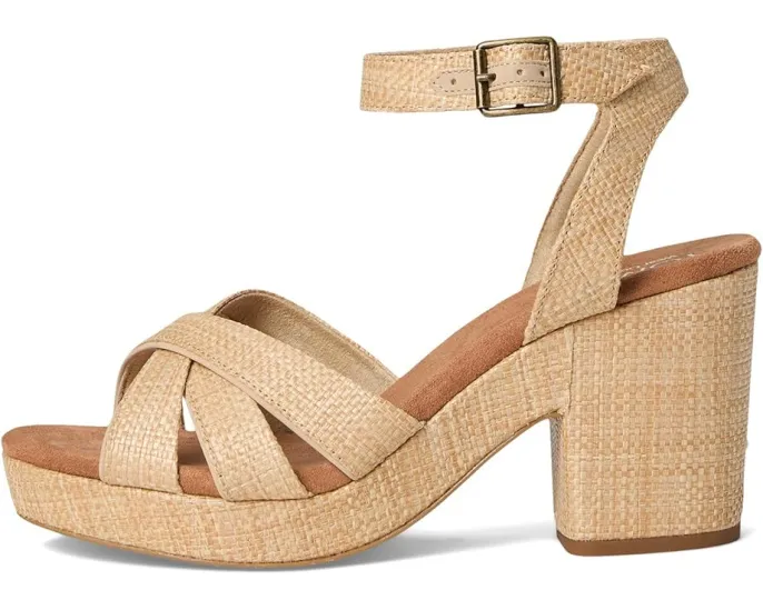 Босоножки TOMS Majorca Strappy на каблуке с ремешками и замшевым верхом