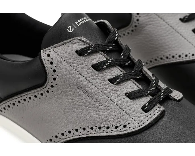 Водонепроницаемые кожаные гольф-ботинки ECCO Golf S Casual Saddle с мембраной ECCO-TEX