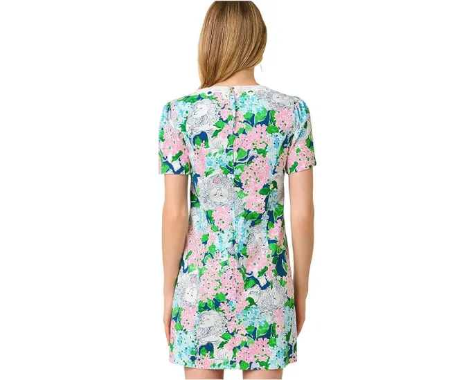 Комбинезон-платье шифт Lilly Pulitzer Salem с кружевом и шлицей