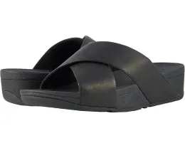 Кожаные сандалии FitFlop Lulu Cross Slide с технологией Microwobbleboard