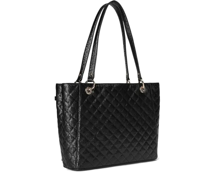 Сумка-тоут GUESS Idra Noel с простежкой и съемным шармом