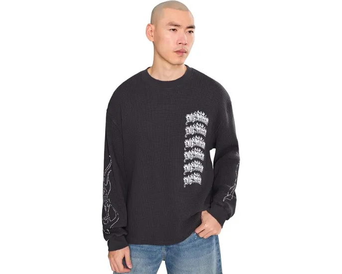 Футболка AllSaints Incendo с длинным рукавом и графичным принтом
