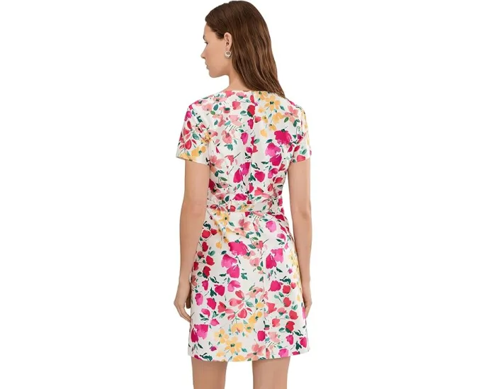 Короткое платье Adrianna Papell с принтом из ткани микадо