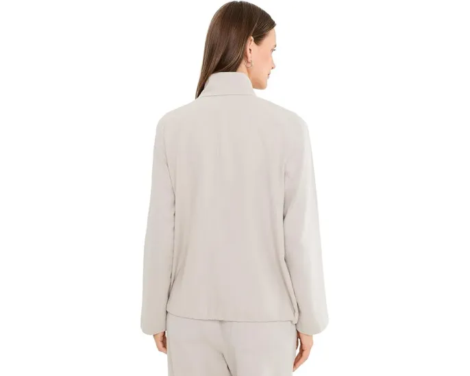 Белая куртка-бомбер Eileen Fisher на молнии из льна и органического хлопка