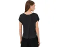 Футболка NIC+ZOE Day Gloss Woven Tee с запахом и складкой сзади