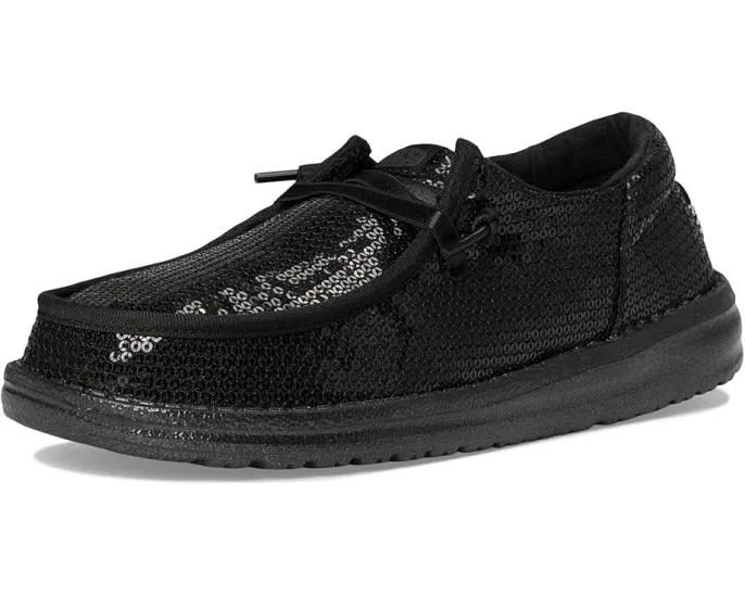 Детские слипоны Hey Dude Kids Wendy Funk Mono Sequin с пайетками и эластичными шнурками