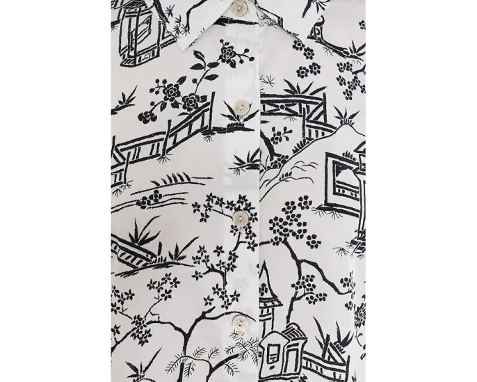 Toile Cotton Sateen Short Pajama Set