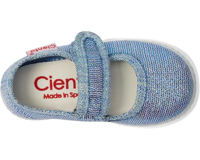 Детские туфли-слипоны Cienta Kids Shoes 56083 с металлическим блеском