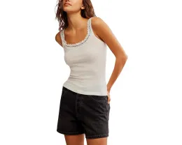 Майка Free People Only You с U-образным вырезом и кружевной отделкой